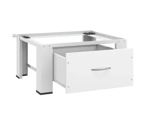 Veļasmašīnas Statīvs Ar Atvilktni, Balts Vidaxl