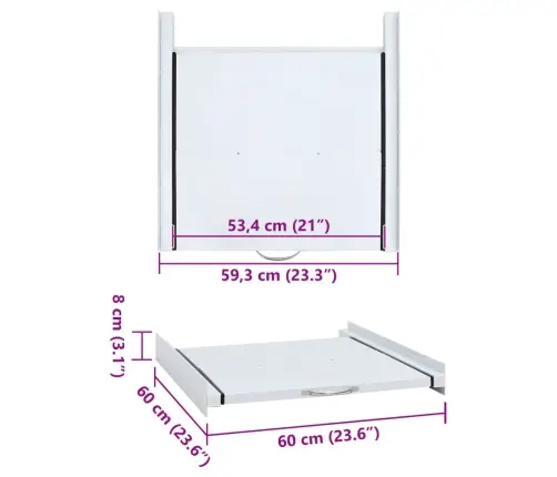 Veļasmašīnas Un Žāvētāja Savietošanas Komplekts Ar Plauktu Vidaxl