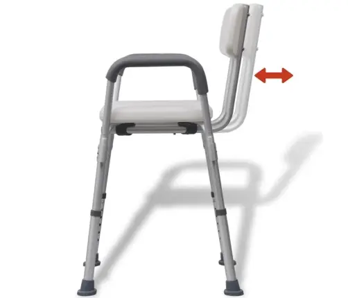 Dušas Krēsls, Alumīnijs, Balts  Vidaxl