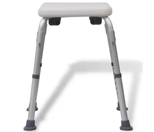 Dušas Krēsls, Alumīnijs, Balts  Vidaxl