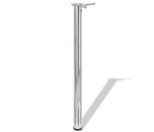 Reguleeritava Kõrgusega Lauajalad 4 Tk, Kroom, 870 Mm