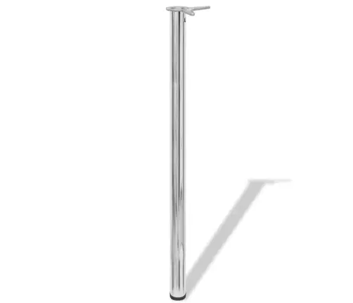 Galda Kājas, 4 Gab., Regulējamas, 1100 Mm, Hroms