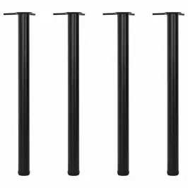 Galda Kājas, 4 Gab., Regulējamas, 870 Mm, Melnas