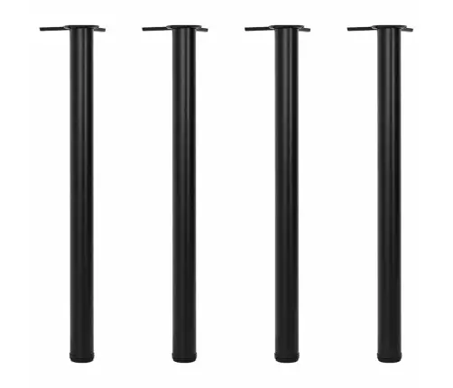Galda Kājas, 4 Gab., Regulējamas, 870 Mm, Melnas