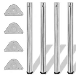 Reguliuojamo Aukščio Stalo Kojos, 4Vnt., Chromo Spalvos, 710Mm
