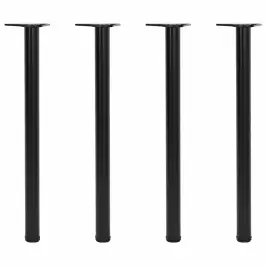 Galda Kājas, 4 Gab., Regulējamas, 870 Mm, Melnas