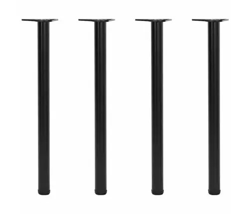 Galda Kājas, 4 Gab., Regulējamas, 870 Mm, Melnas