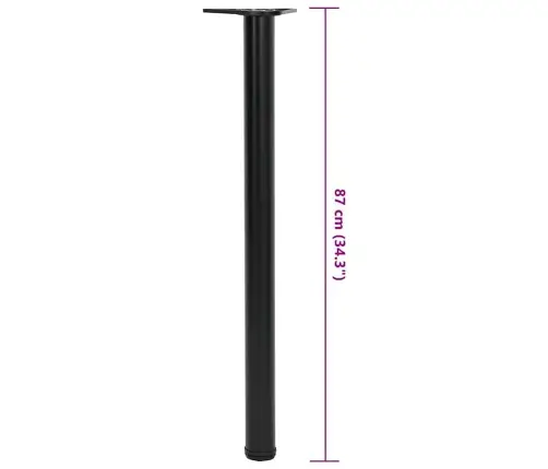 Galda Kājas, 4 Gab., Regulējamas, 870 Mm, Melnas