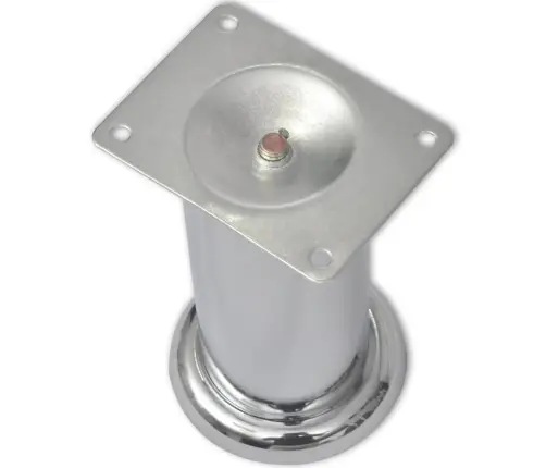 4 Apvalios Sofos Kojelės, Chromuotos, 120 Mm