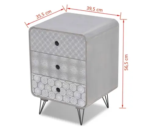 Komoda Su 3 Stalčiais, Pilka