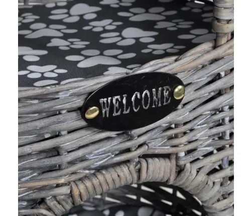 Kaķu Gulta, Nagu Asināšanas Stabs, Ar Matraci, 2 Līmeņi, Vītols Vidaxl