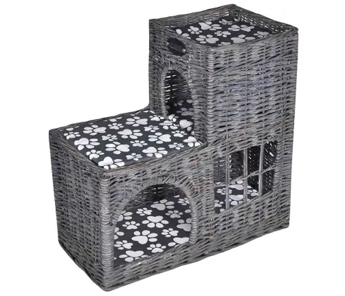 Kaķu Māja, Gulta, Pils, Nagu Asināšanas Stabs, Matracis, Vītols Vidaxl