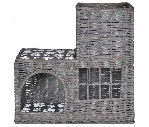 Kaķu Māja, Gulta, Pils, Nagu Asināšanas Stabs, Matracis, Vītols Vidaxl