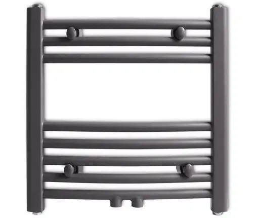 Dvieļu Žāvētājs Centrālajai Apkurei, 480 X 480 Mm, Pelēks, Izliekts