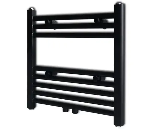 Dvieļu Žāvētājs Centrālajai Apkurei, 480 X 480 Mm, Melns, Taisns
