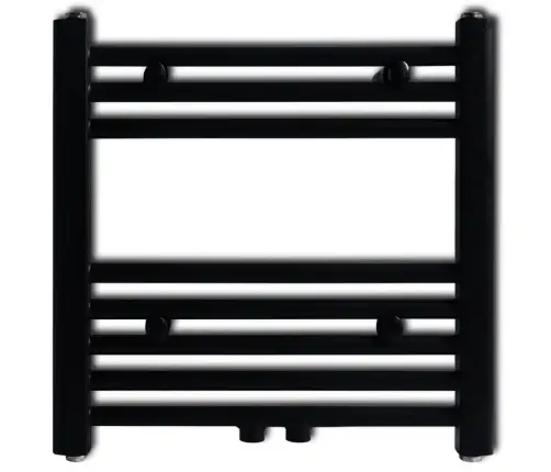 Dvieļu Žāvētājs Centrālajai Apkurei, 480 X 480 Mm, Melns, Taisns