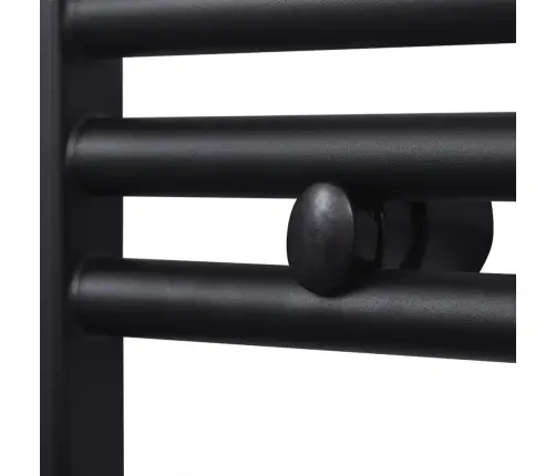 Dvieļu Žāvētājs Centrālajai Apkurei, 480 X 480 Mm, Melns, Taisns