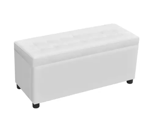 Daiktadėžė/Otomanė, Dirbtinė Oda, Balta