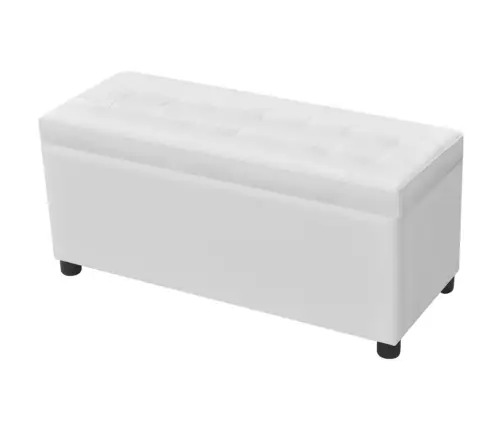 Daiktadėžė/Otomanė, Dirbtinė Oda, Balta