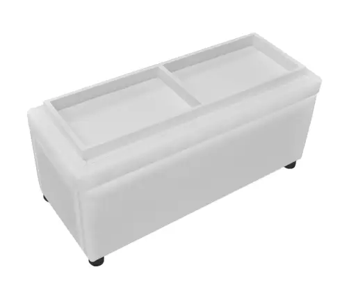 Daiktadėžė/Otomanė, Dirbtinė Oda, Balta