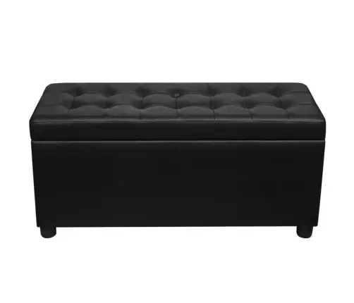 Soliņš Mantu Glabāšanai, Melna Mākslīgā Āda Vidaxl