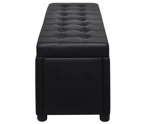 Soliņš Mantu Glabāšanai, Melna Mākslīgā Āda Vidaxl