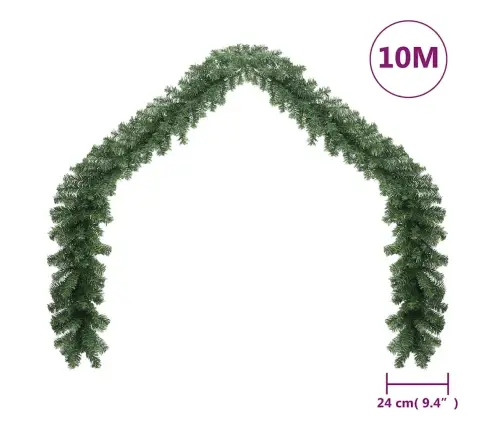 Ziemassvētku Vītne Ar Led Lampiņām, 10 M