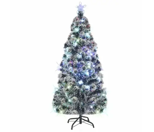 Izgaismota Ziemassvētku Egle Ar Statīvu, 150Cm, Optiskā Šķiedra Vidaxl