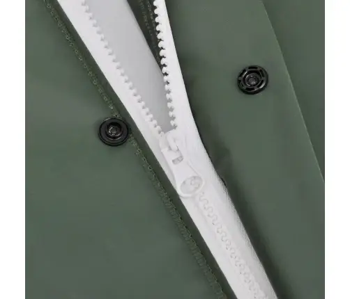 Garš Lietusmētelis Ar Kapuci, L, Ūdensnecaurlaidīgs, Zaļš Vidaxl