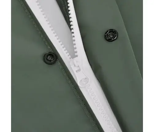 Neperšlampamas Ilgas Lietpaltis Su Gobtuvu, Žalias Xxl