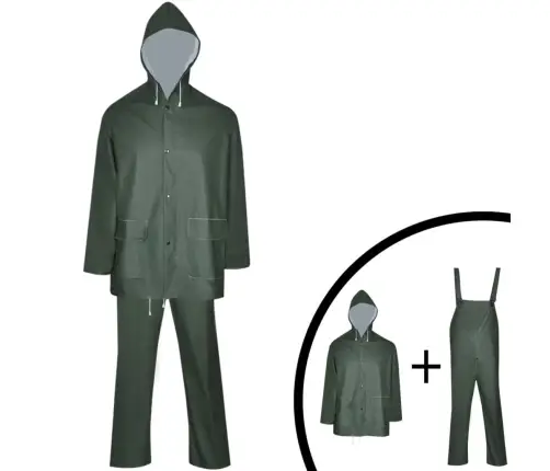 Neperšlampamas 2 Dalių Kostiumas Nuo Lietaus Su Gobtuvu, Xl