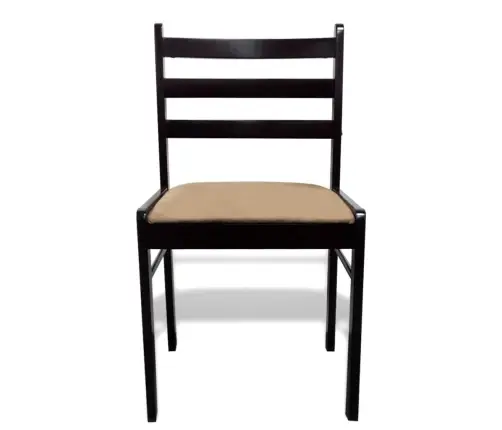 Virtuves Krēsli, 6 Gab., Brūni, Masīvkoks Un Samts Vidaxl