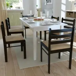 Söögitoolid 6 Tk, Pruun, Puit Ja Samet