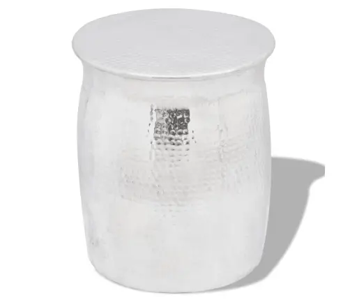 Taburete, Galdiņš, Kalts, Alumīnijs, Sudraba Krāsa  Vidaxl