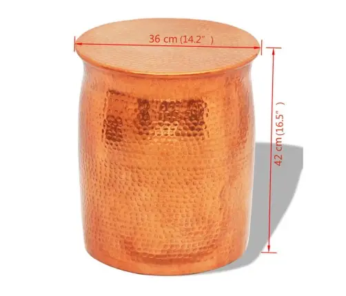 Taburete, Galdiņš, Kalts, Alumīnijs, Misiņa/Vara Krāsa  Vidaxl