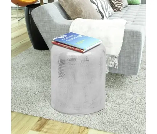 Sepistatud Alumiiniumist Taburet/Abilaud, Hõbedane