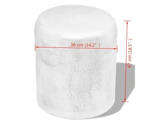 Sepistatud Alumiiniumist Taburet/Abilaud, Hõbedane