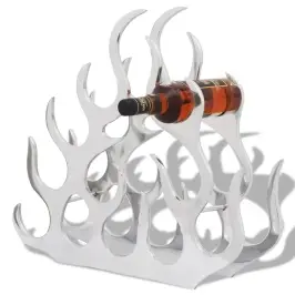 Vīna Pudeļu Plaukts, 11 Pudelēm, Alumīnijs, Sudraba Krāsa  Vidaxl