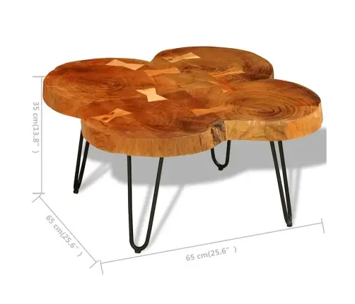 Kafijas Galdiņš, 35 Cm, 4 Koka Ripu Dizains, Masīvs Rožkoks Vidaxl Kafijas Galdiņš, 35 Cm, 4 Koka Ripu Dizains, Masīvs Rožkoks Vidaxl