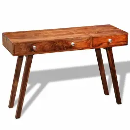 Konsoles Galdiņš Ar 3 Atvilktnēm, 76 Cm, Masīvs Rožkoks Vidaxl