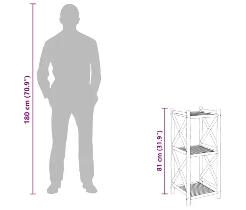 3 Tasapinnaga Kandiline Bambusriiul