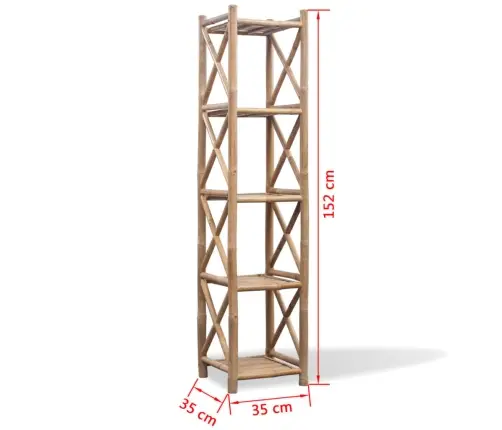 Plaukts, 5 Līmeņi, Bambuss Vidaxl