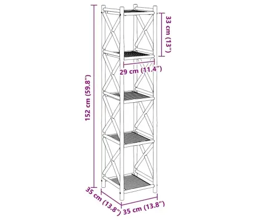 5 Tasapinnaga Kandiline Bambusriiul