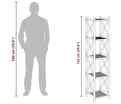 5 Tasapinnaga Kandiline Bambusriiul