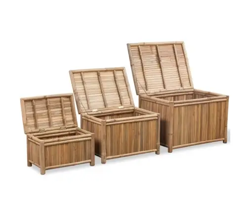 Bambusest Hoiustuskastid, 3 Tk