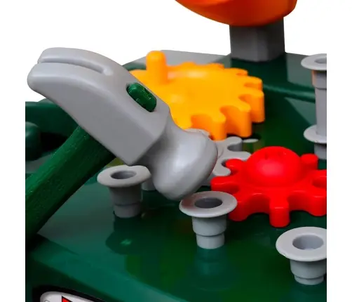 Bērnu Rotaļu Darba Galds Ar Instrumentiem, Zaļa + Pelēka Krāsa