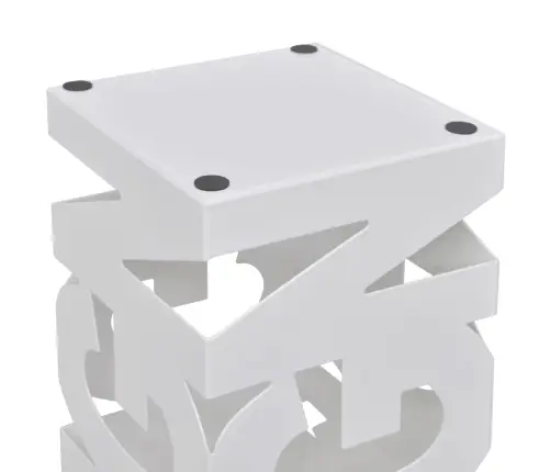 Balts Lietussargu Un Spieķu Turētājs, 48,5 Cm, Četrstūra