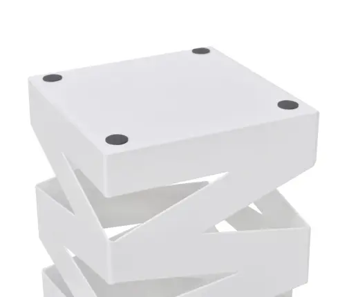 Balts Lietussargu Un Spieķu Turētājs, 48,5 Cm, Četrstūra