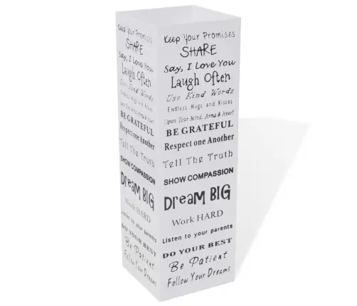 Lietussargu Statīvs / Turētājs, 48.5 Cm, Kvadrāta Forma, Balts