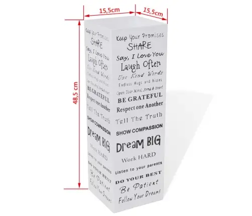 Lietussargu Statīvs / Turētājs, 48.5 Cm, Kvadrāta Forma, Balts